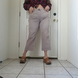 Plus size corduroy wide leg pants
